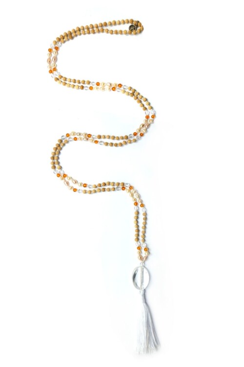 kristal parel amber mala